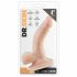 Dr. Skin 4 - zuignap dildo met ballen - natuur (12cm)