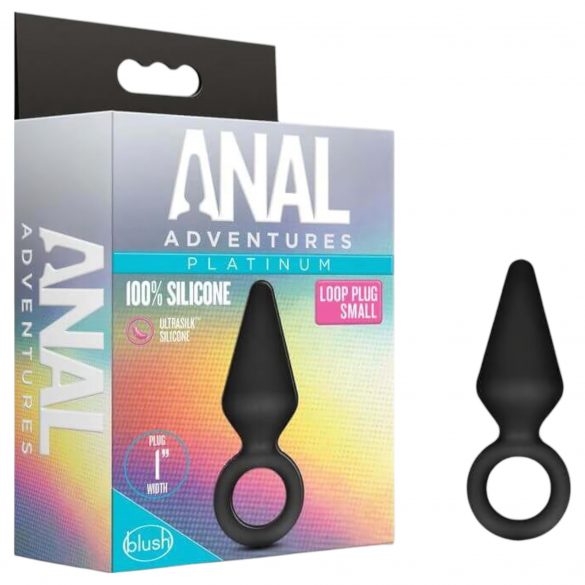 Anal Adventures Platinum S - anale dildo (zwart) - klein