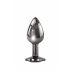 Evolved Zwart Edelsteen - metalen anale dildo set (zwart-zilver)