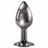 Evolved Zwart Edelsteen - metalen anale dildo set (zwart-zilver)