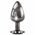 Evolved Zwart Edelsteen - metalen anale dildo set (zwart-zilver)