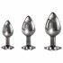 Playboy - anale dildo set - 3-delig (zilver)