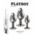 Playboy - anale dildo set - 3-delig (zilver)