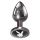 Playboy Tux - anale dildo - klein (zilver)