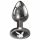 Playboy Tux - anale dildo - klein (zilver)