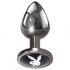 Playboy Tux - anale dildo - klein (zilver)