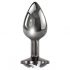 Playboy Tux - anale dildo - klein (zilver)