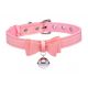 Master Series Gouden Kitty - halsband met belletje (roze)