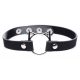 Master Series Kinky Kitty - halsband met kattenkopje ring (zwart)