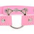 Master Series Kinky Kitty - halsband met katje ring (roze)