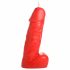 Spicy Pecker - kaars penis met testikels - groot (rood)