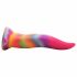 Creature Cocks Tong - lichtgevende siliconen dildo - 21cm (regenboog)