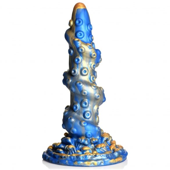 Creature Cocks Kraken - spiraal octopus dildo - 21cm (goud-blauw)