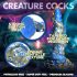 Creature Cocks Kraken - spiraal octopus dildo - 21cm (goud-blauw)