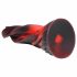 Creature Cocks Hell Kiss - gedraaide siliconen dildo - 19cm (rood)