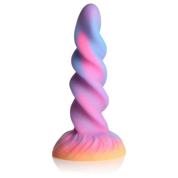 Creature Cocks Maanrijder - lichtgevende eenhoorn dildo (paars-roze)