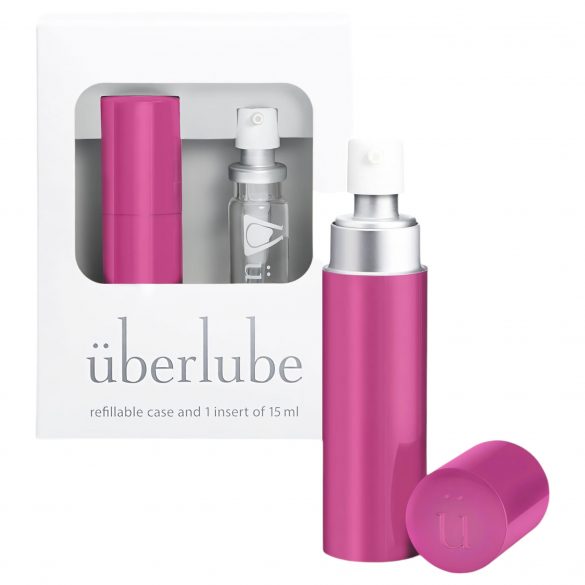 Überlube - reisverpakking siliconen glijmiddel - roze (15ml)