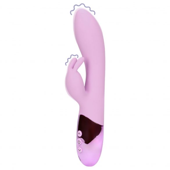 Loveline - oplaadbare konijnenvibrator met clitorisstimulator (roze)