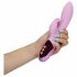 Loveline - oplaadbare konijnenvibrator met clitorisstimulator (roze)