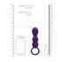 Loveline - oplaadbare anale bolletjesvibrator (paars)