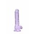 REALROCK - doorzichtige levensechte dildo - paars (17cm)