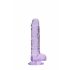 REALROCK - doorzichtige levensechte dildo - paars (17cm)