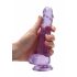 REALROCK - doorzichtige levensechte dildo - paars (17cm)