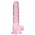 REALROCK - doorzichtige realistische dildo - roze (17cm)