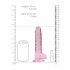 REALROCK - doorzichtige realistische dildo - roze (17cm)