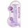 REALROCK - transparante realistische dildo - paars (19cm)