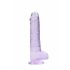 REALROCK - transparante realistische dildo - paars (19cm)