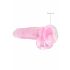 REALROCK - doorzichtige realistische dildo - roze (19 cm)