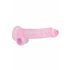 REALROCK - doorzichtige realistische dildo - roze (19 cm)