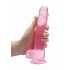 REALROCK - doorzichtige realistische dildo - roze (19 cm)