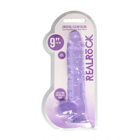 REALROCK - doorzichtige levensechte dildo - paars (22cm)