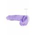 REALROCK - doorzichtige levensechte dildo - paars (22cm)