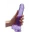 REALROCK - doorzichtige levensechte dildo - paars (22cm)