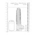 REALROCK - transparante realistische dildo - helder (22cm)