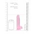 REALROCK - doorzichtige realistische dildo - roze (15cm)