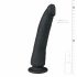 Easytoys - Zuignap siliconen dildo (21 cm) - zwart