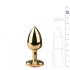 Easytoys Metaal No.3 - anaal dildo met hartvormige basis - goud-roze (2,5cm)