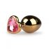 Easytoys Metalen Butt Plug No.7 - Roze Hart - Goud (3cm)