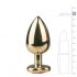 Easytoys Metaal Nr.8 - anale dildo met hartvormige basis - goud-roze (3,5cm)