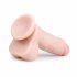 Easytoys - zuignap dildo met ballen (17,5 cm) - natuur