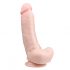 Easytoys - zuignap dildo met ballen (20cm) - naturel