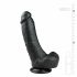 Easytoys - zuignap, dildo (20cm) - zwart