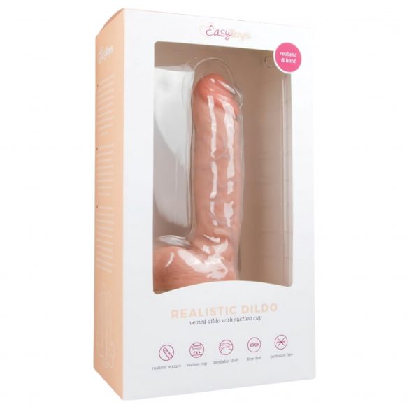 Easytoys - Dildo met zuignap en ballen (22,5cm) - huidskleur