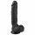 Easytoys - zuignap dildo met ballen (22,5cm) - zwart