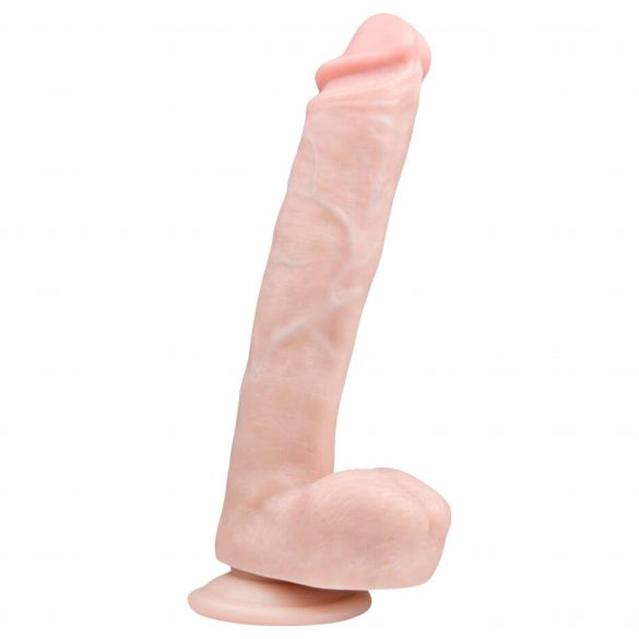 Easytoys - Grote dildo met zuignap en ballen (26,5 cm) - huidkleurig