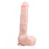 Easytoys - Grote zuignap dildo met ballen (29,5 cm) - huidskleur